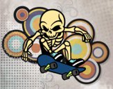 Dibujo Esqueleto Skater pintado por Idalyw0722