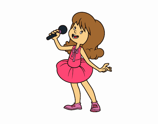 Estrella del pop cantando