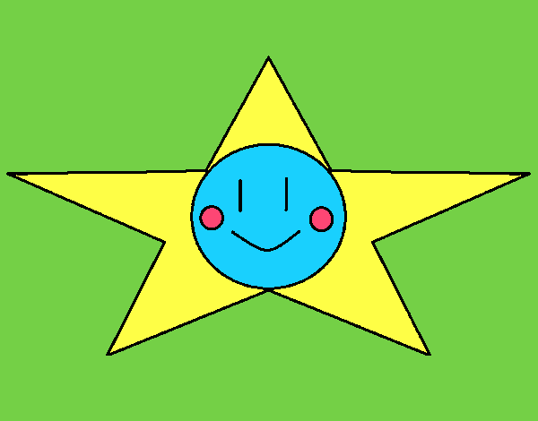 Dibujo Estrella sonriente pintado por 24609258