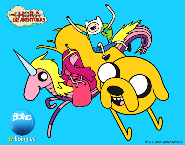 Finn y Jake con la Princesa Chicle