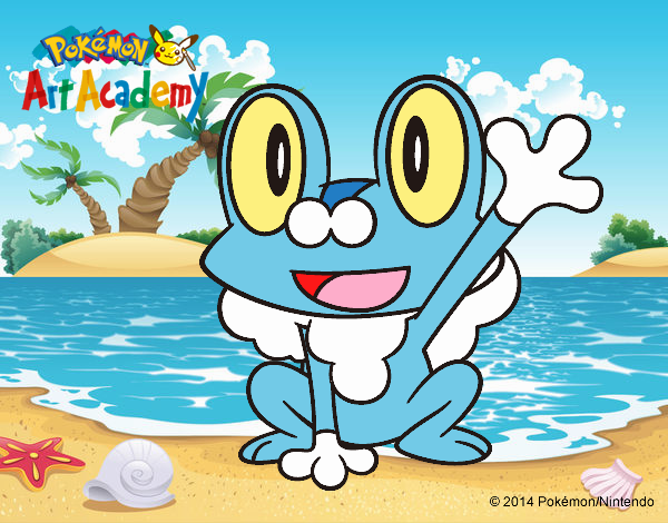 Froakie saludando