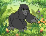 Dibujo Gorila de montaña pintado por JuanMar3