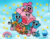 Gumball y amigos contentos