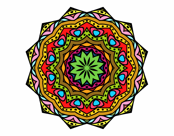 Dibujo Mandala con estratos pintado por francisco3