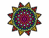 Dibujo Mandala estrella pintado por odopop
