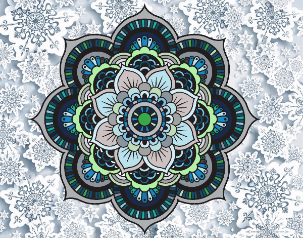 Mandala flor oriental