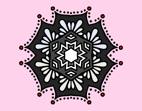 Mandala flor simétrica