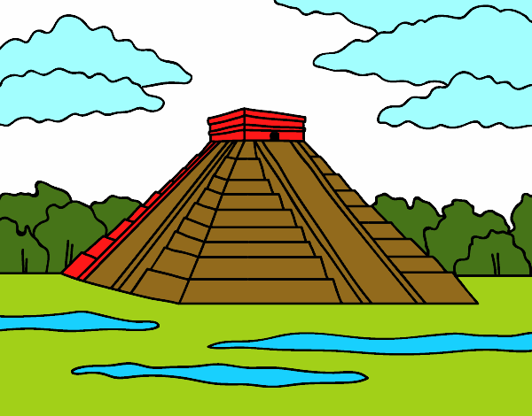 Dibujo Pirámide de Chichén Itzá pintado por SilvAnd
