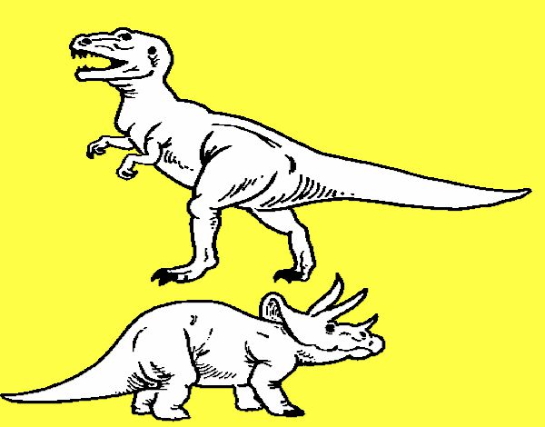 Triceratops y tiranosaurios rex