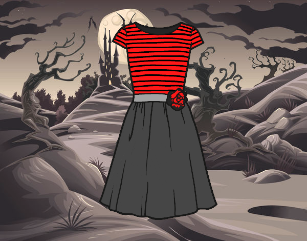 hello here I bring my dress for a day of witches missing some desing but i hope you like it