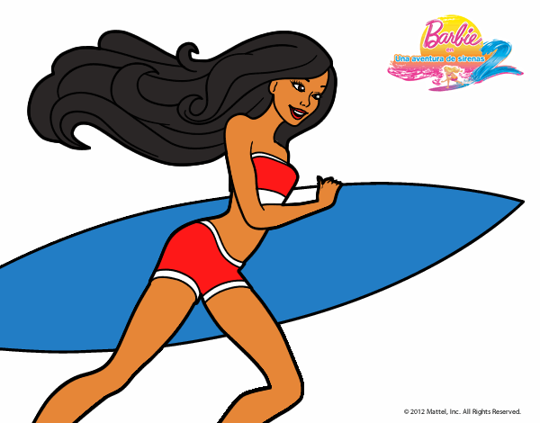 Barbie corre al agua