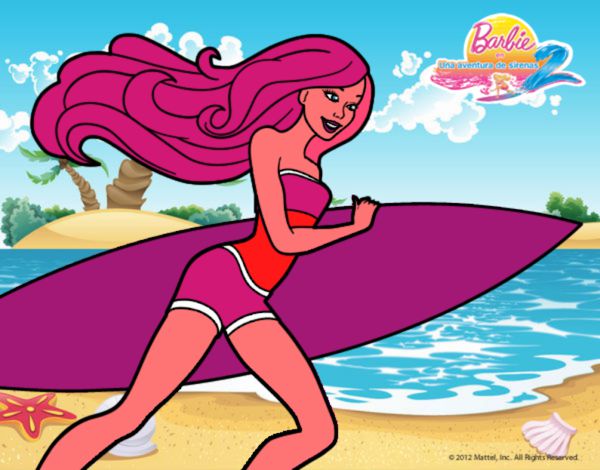 Barbie corre al agua