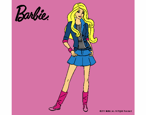 Dibujo Barbie juvenil pintado por AitanaPR