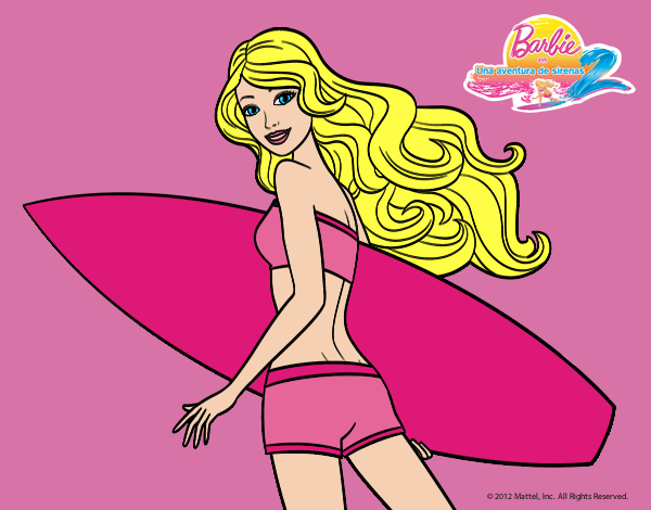 Barbie surfera