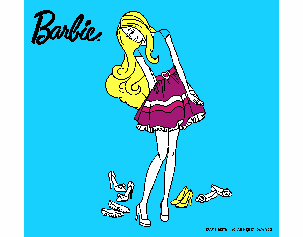 Barbie y su colección de zapatos