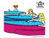 Barbie y sus amigas en el jacuzzi