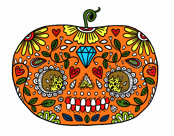 Calabaza del día de los muertos 