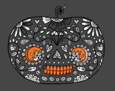 Calabaza del día de los muertos 