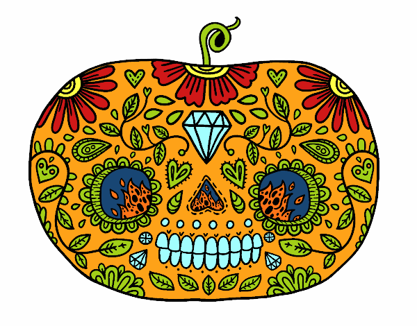 Calabaza del día de los muertos 