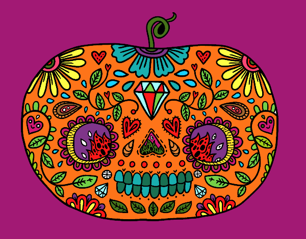 Calabaza del día de los muertos 