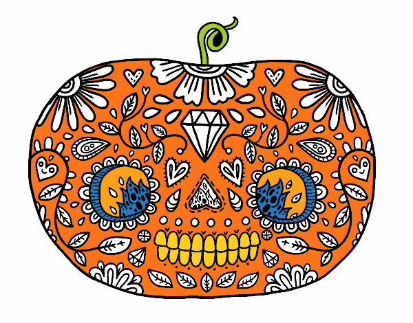 Calabaza del día de los muertos 