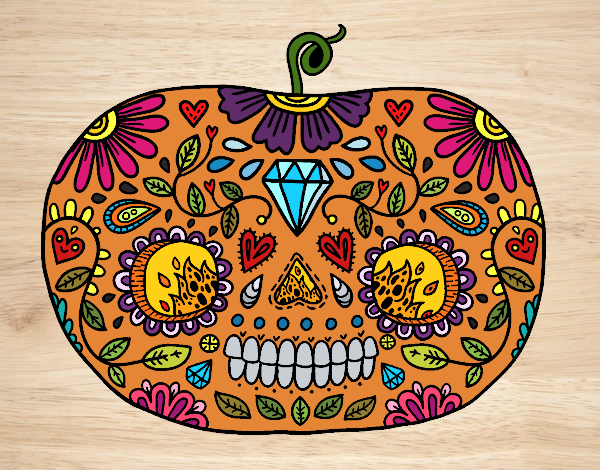 Calabaza del día de los muertos 