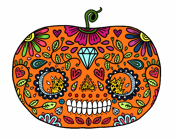 Calabaza del día de los muertos 