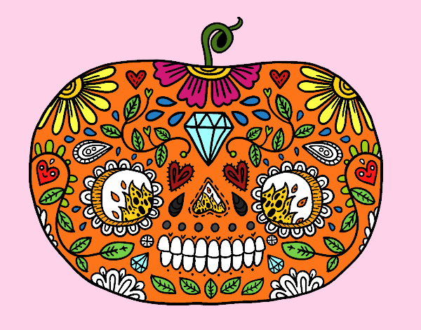 Calabaza del día de los muertos 