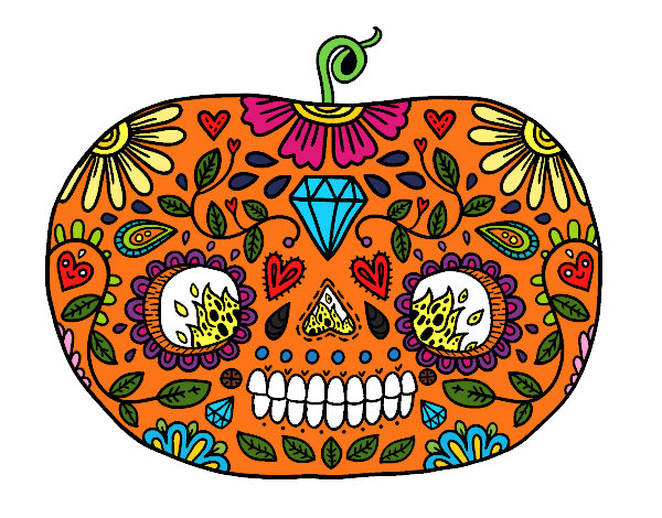 Calabaza del día de los muertos 