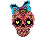 Calavera mejicana con lazo