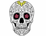 Dibujo Calavera mejicana pintado por seergio