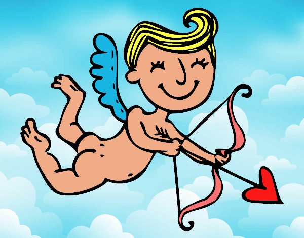 Cupido contento con flecha