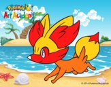 Fennekin corriendo