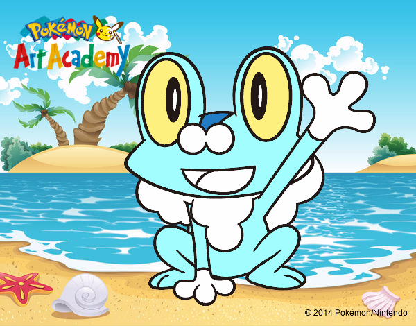 Froakie saludando