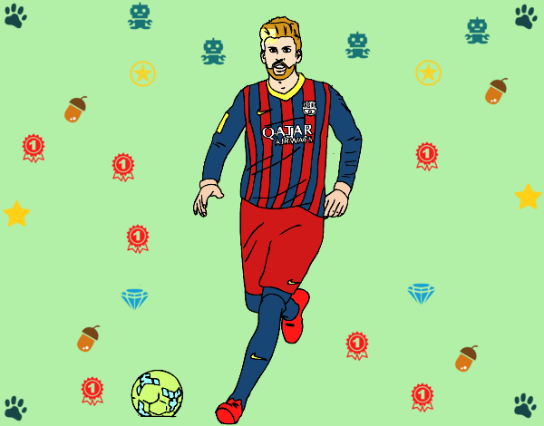 Gerard Piqué en el campo