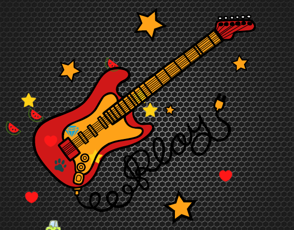 Guitarra y estrellas