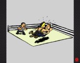 Dibujo Lucha en el ring pintado por Gohanssj