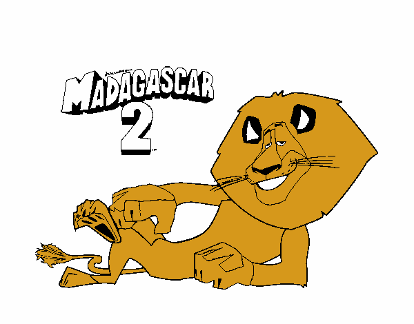 Dibujo Madagascar 2 Alex 3 pintado por sergio8876