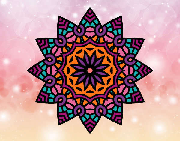 Mandala estrella floral