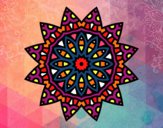 Dibujo Mandala estrella pintado por AitanaPR