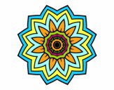 Dibujo Mandala flor de girasol pintado por cecivasque