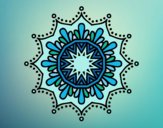 Dibujo Mandala flor de nieve pintado por LunaAzul62