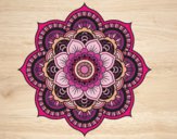 Dibujo Mandala flor oriental pintado por LunaAzul62