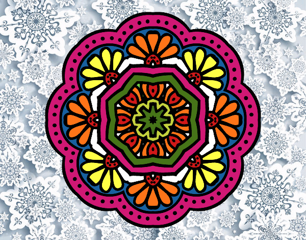 Dibujo Mandala mosaico modernista pintado por HelenaBren