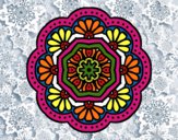 Dibujo Mandala mosaico modernista pintado por HelenaBren