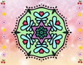 Dibujo Mandala simétrica pintado por shere