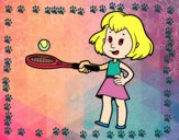 Niña con raqueta