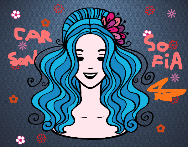 Peinado recogido con flores