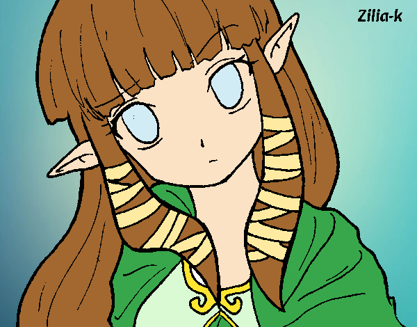 Dibujo Princesa Zelda pintado por Valerita3