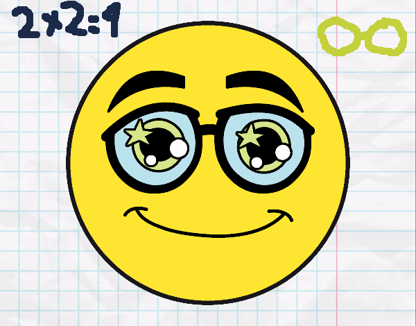 Dibujo Smiley con gafas pintado por dianita12